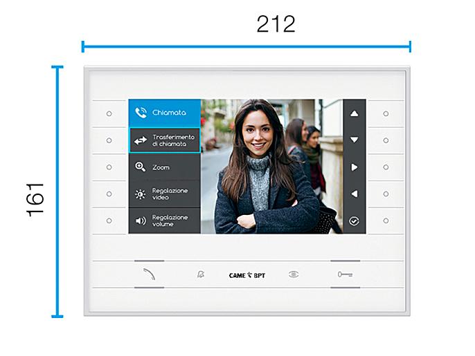 FUTURA X1 WH Абонентское устройство hands-free с цветным 7" дисплеем, сенсорными клавишами, цвет белый лёд