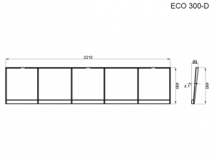  PSGRC-ECOD Комплект для организации навеса (водостока) на полноростовые двухпроходные турникеты серии ECO LINE DOUBLE
