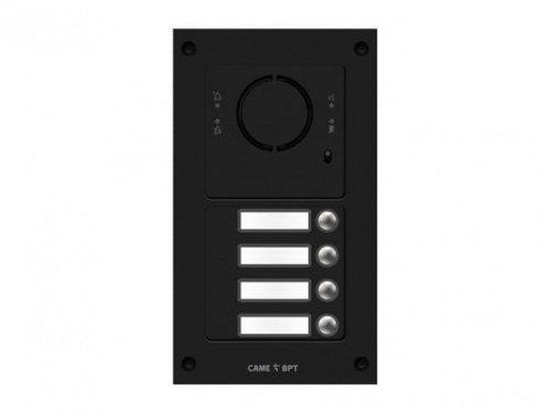 MKITAIP-24V Вызывная вандалозащитная IP-аудиопанель MTM VR с 4 кнопками. 2 модуля, цвет темно-серый