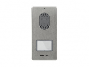 LKITAX1-1 Вызывная аудиопанель LITHOS с 1 кнопкой, фронтальная панель из сатинированной стали, цвет серый
