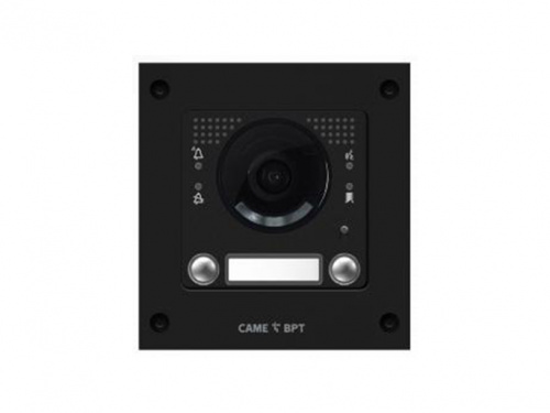 MKITVX1-12V Вызывная вандалозащитная видеопанель MTM VR с 2 кнопками. 1 модуль, цвет темно-серый