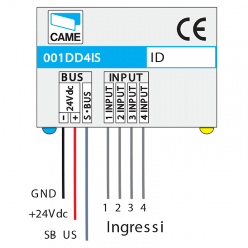 001DD4IS Модуль 4 цифровых входа 24В