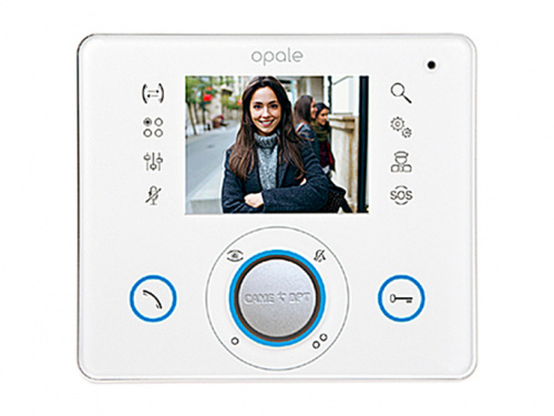 OPALE WHITE Абонентское устройство OPALE с цветным дисплеем 3,5" и сенсорными клавишами, цвет белый лёд