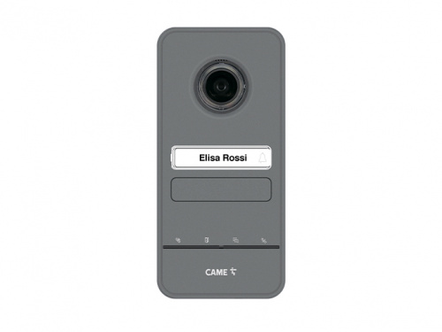 LHS V/01 Монолитная вызывная панель с цифровой видеокамерой, одинарной кнопкой вызова, с возможностью расширения до 4 вызовов, покрытие ZAMAK, система